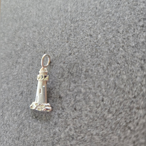 Sterling Silver Lighthouse Pendant / Charm - Picture 5 of 6